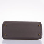 Hermes Kelly 28 Retourne Etain Togo Leather Gold Hardware