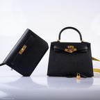 Hermes Kelly 28 Sellier Black Epsom with Gold Hardware - 2021, Z