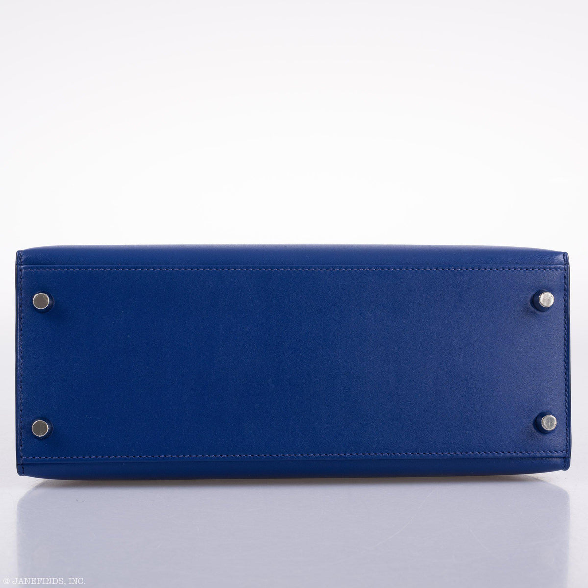 Hermes Kelly 28 Sellier Blue Electric Tadelakt leather Palladium Hardware - 2020, Y