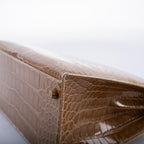 Hermes Kelly 28 Sellier Ficelle Alligator with Gold Hardware - 1994, X Circle