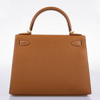 Hermes Kelly 28 Sellier Gold Epsom with Gold Hardware - 2020, Y