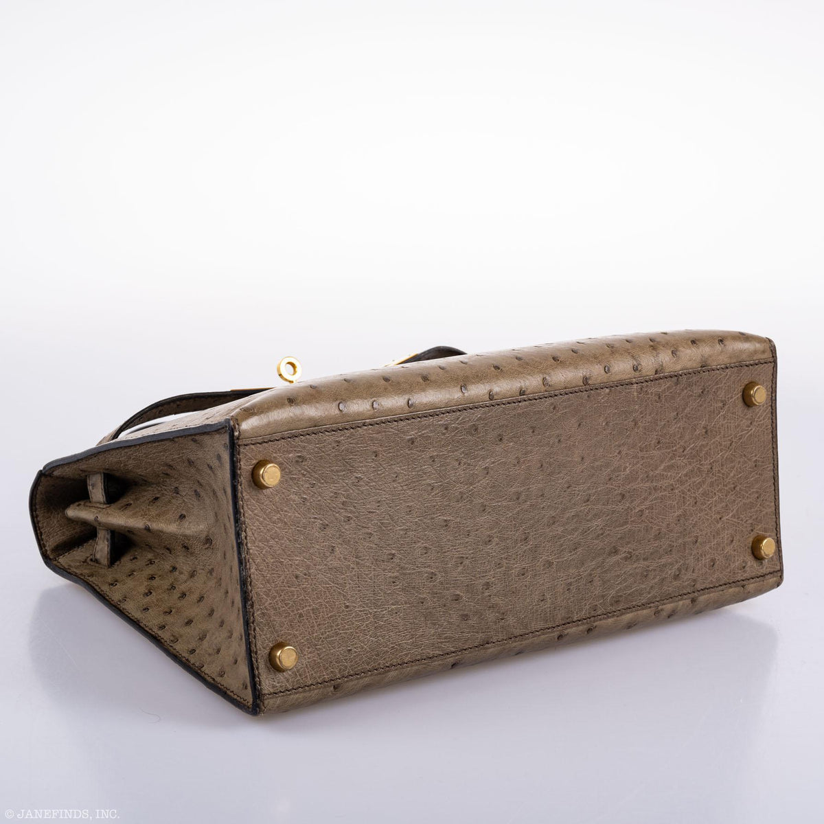 Hermes Kelly 28 Sellier Mousse Ostrich Gold Hardware - Circle W