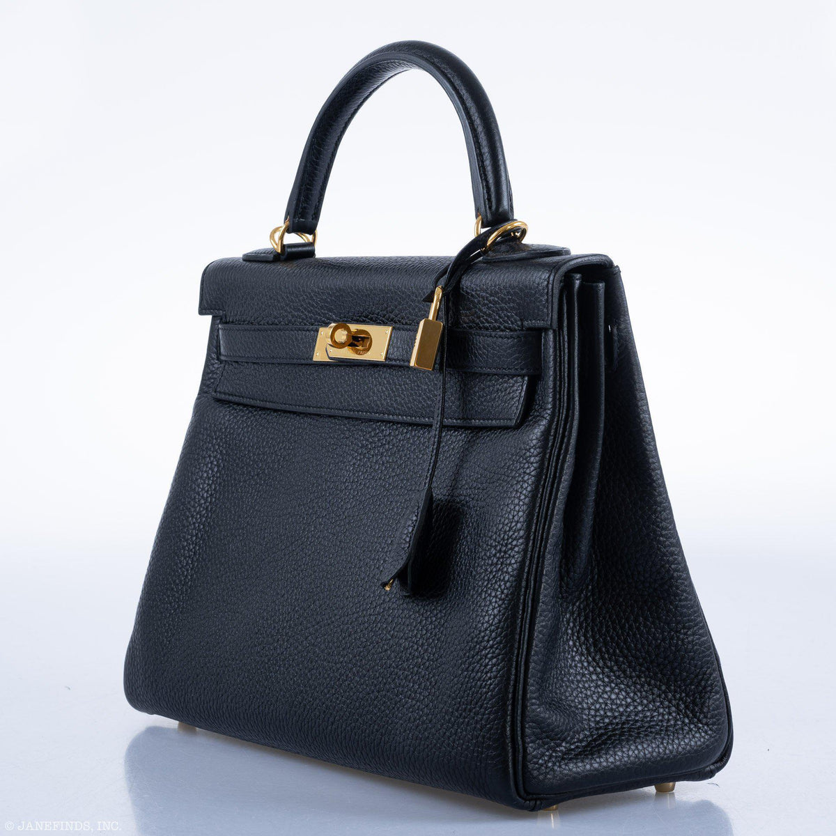 Hermes Kelly 32 Black Togo Gold Hardware - 2015, T