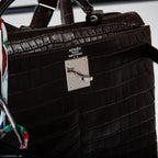 Hermes Kelly Ado 27 Matte Havane Nilo Crocodile with Palladium Hardware - 2001, E Square