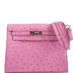 Hermes Kelly Danse II Bubblegum Pink 5P Ostrich Palladium Hardware - 2020, Y