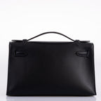 Hermes Kelly Mini Pochette Black Swift leather Gold Hardware - 2020, Y