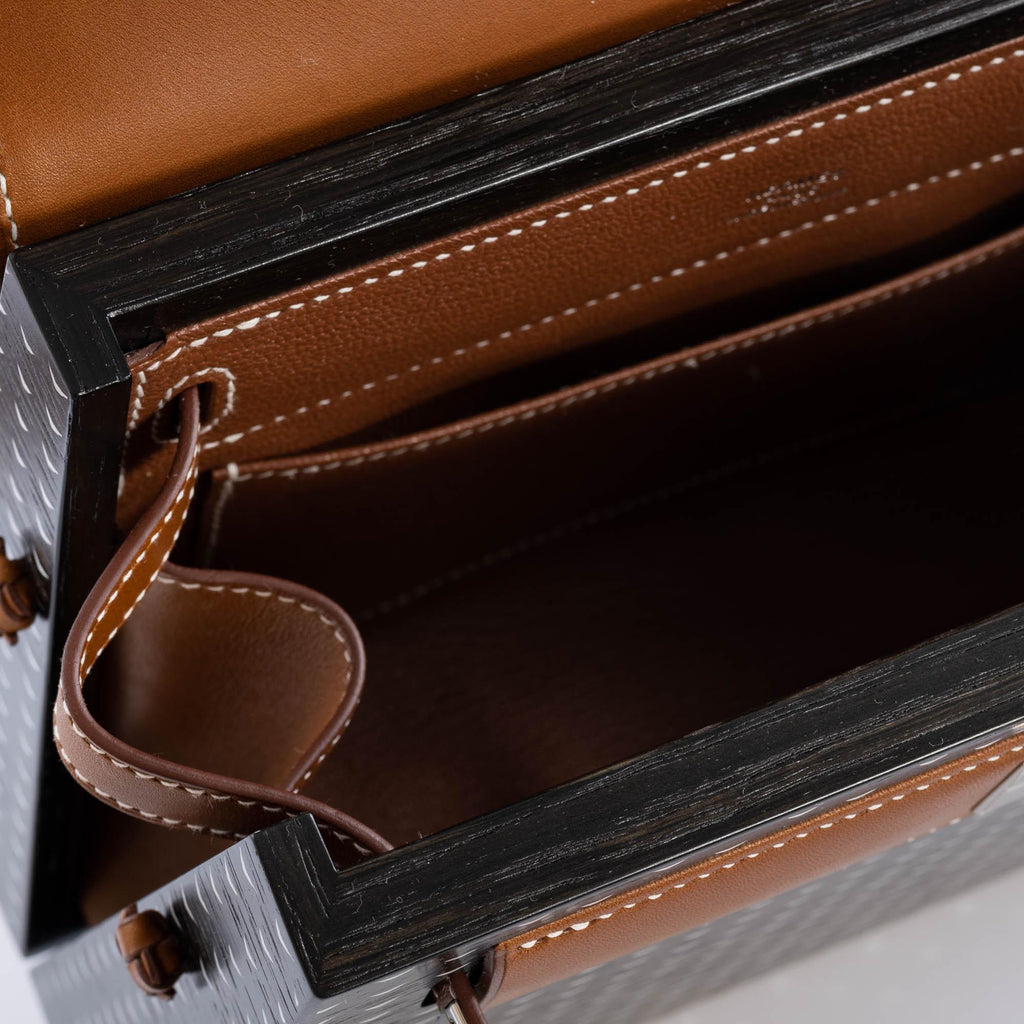 Hermes Kelly Wood 22 Bog Oak, Aluminum & Barenia with Palladium Hardware - 2021, Z