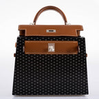 Hermes Kelly Wood 22 Bog Oak, Aluminum & Barenia with Palladium Hardware - 2021, Z
