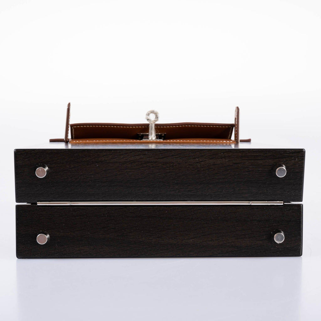 Hermes Kelly Wood 22 Bog Oak, Aluminum & Barenia with Palladium Hardware - 2021, Z