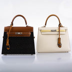 Hermes Kelly Wood 22 Bog Oak, Aluminum & Barenia with Palladium Hardware - 2021, Z