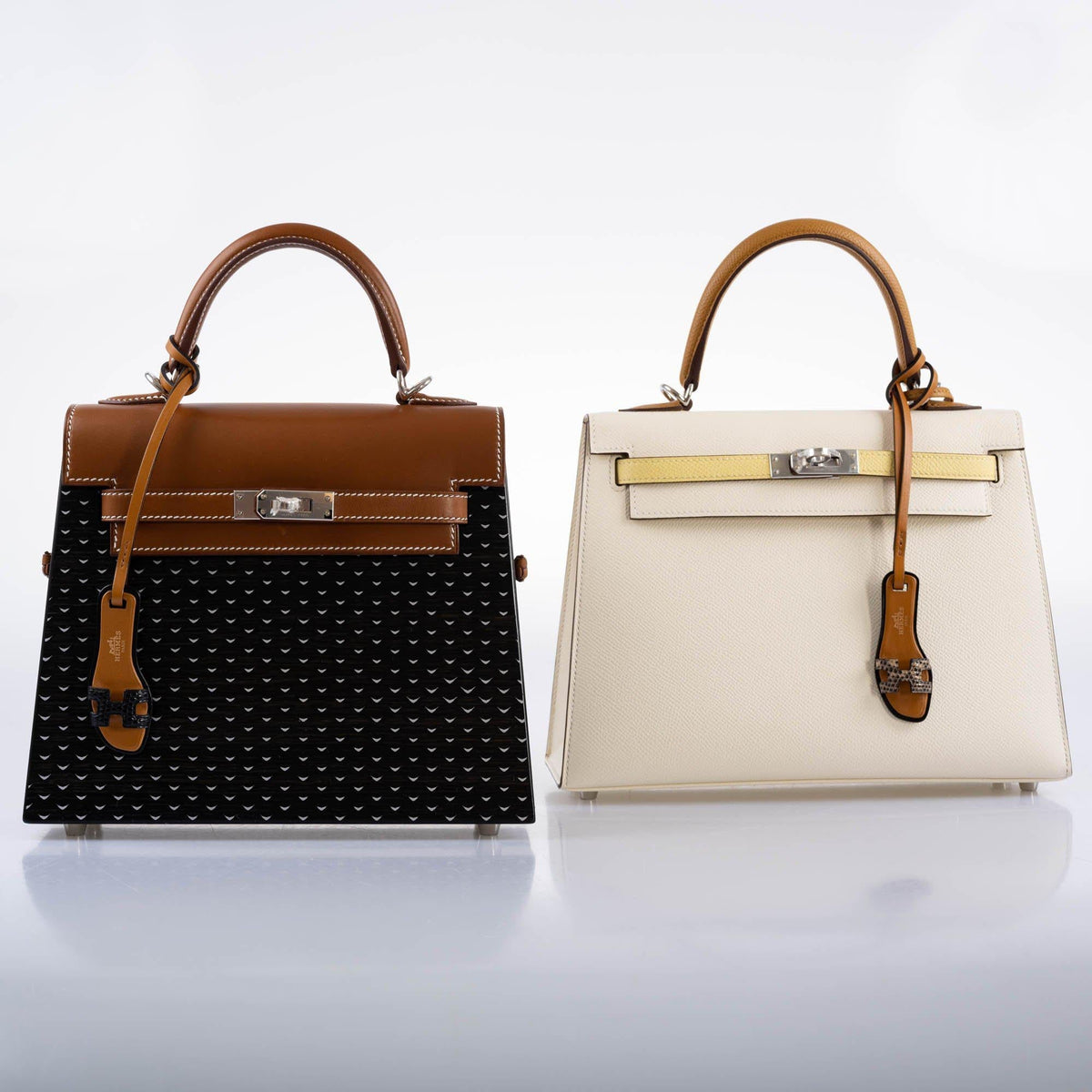 Hermes Kelly Wood 22 Bog Oak, Aluminum & Barenia with Palladium Hardware - 2021, Z