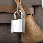 Hermes Limited Edition Sellier Kelly 25 Etoupe, Alezan & Biscuit Epsom with Palladium Hardware - Z, 2021