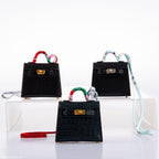 Hermes Micro Kelly Twilly Charm Vert Cyprès Matte Croc Gold Hardware - 2020, Y