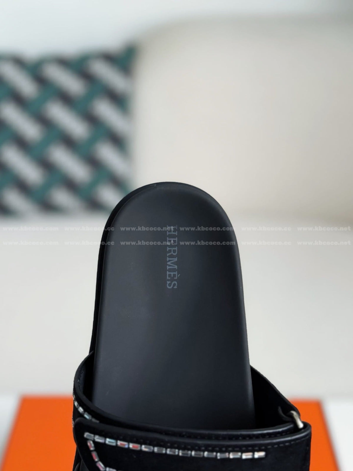 Hermès Noir Black Chypre Sandals