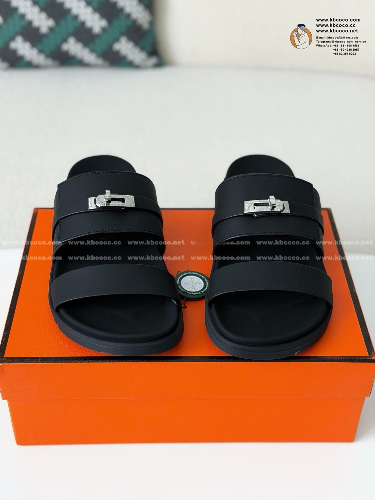 Hermès Noir Black Jackson Sandal