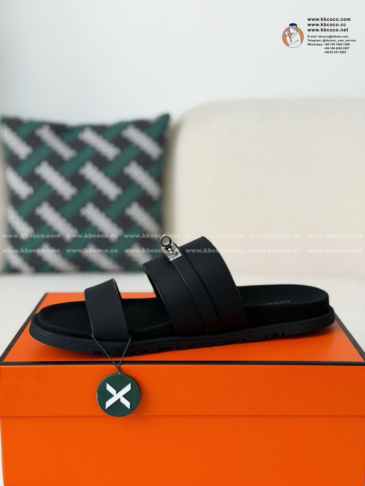 Hermès Noir Black Jackson Sandal