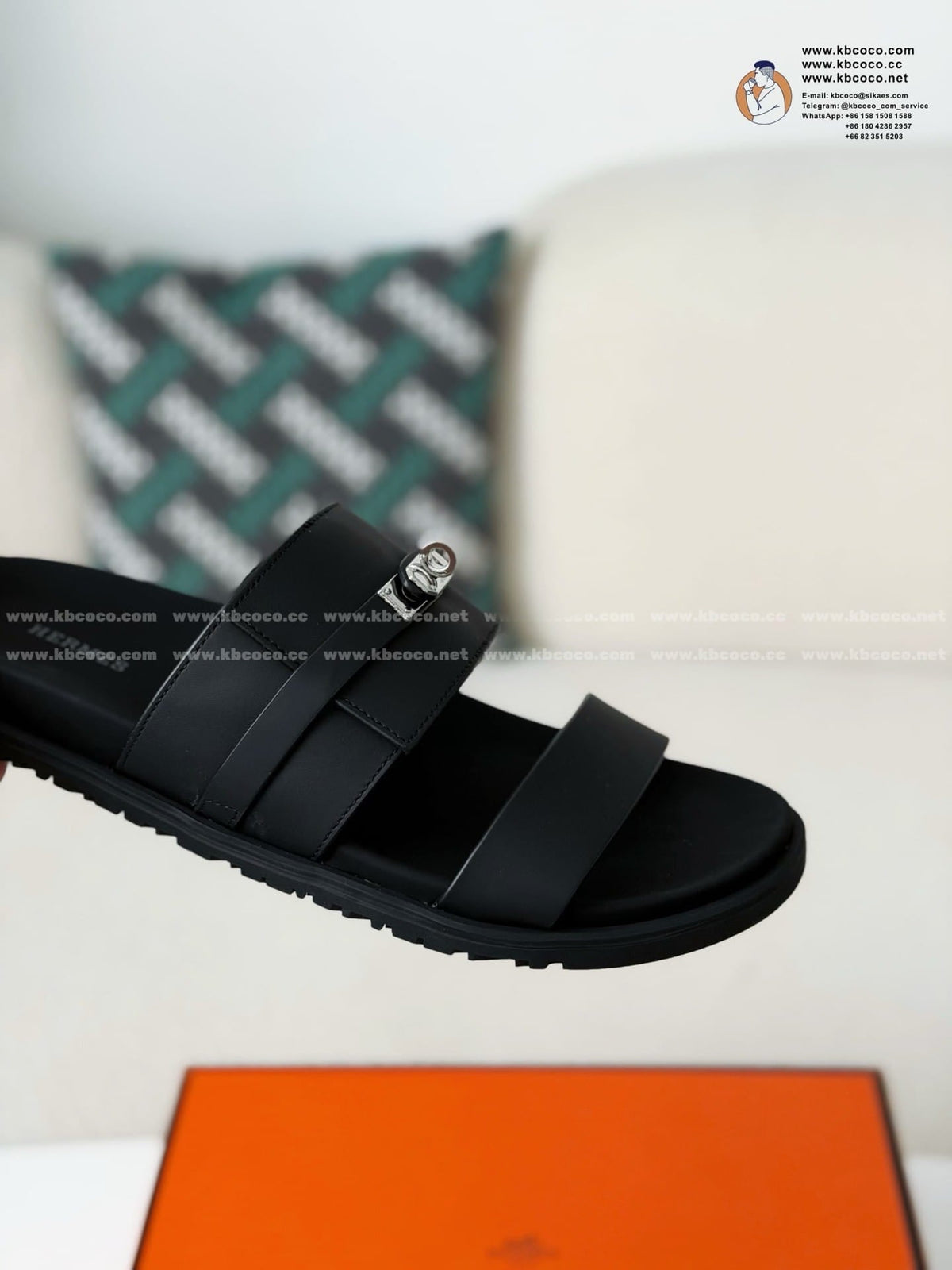 Hermès Noir Black Jackson Sandal