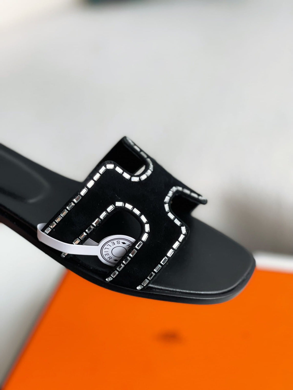 Hermès Noir Black Oran Women's Sandals