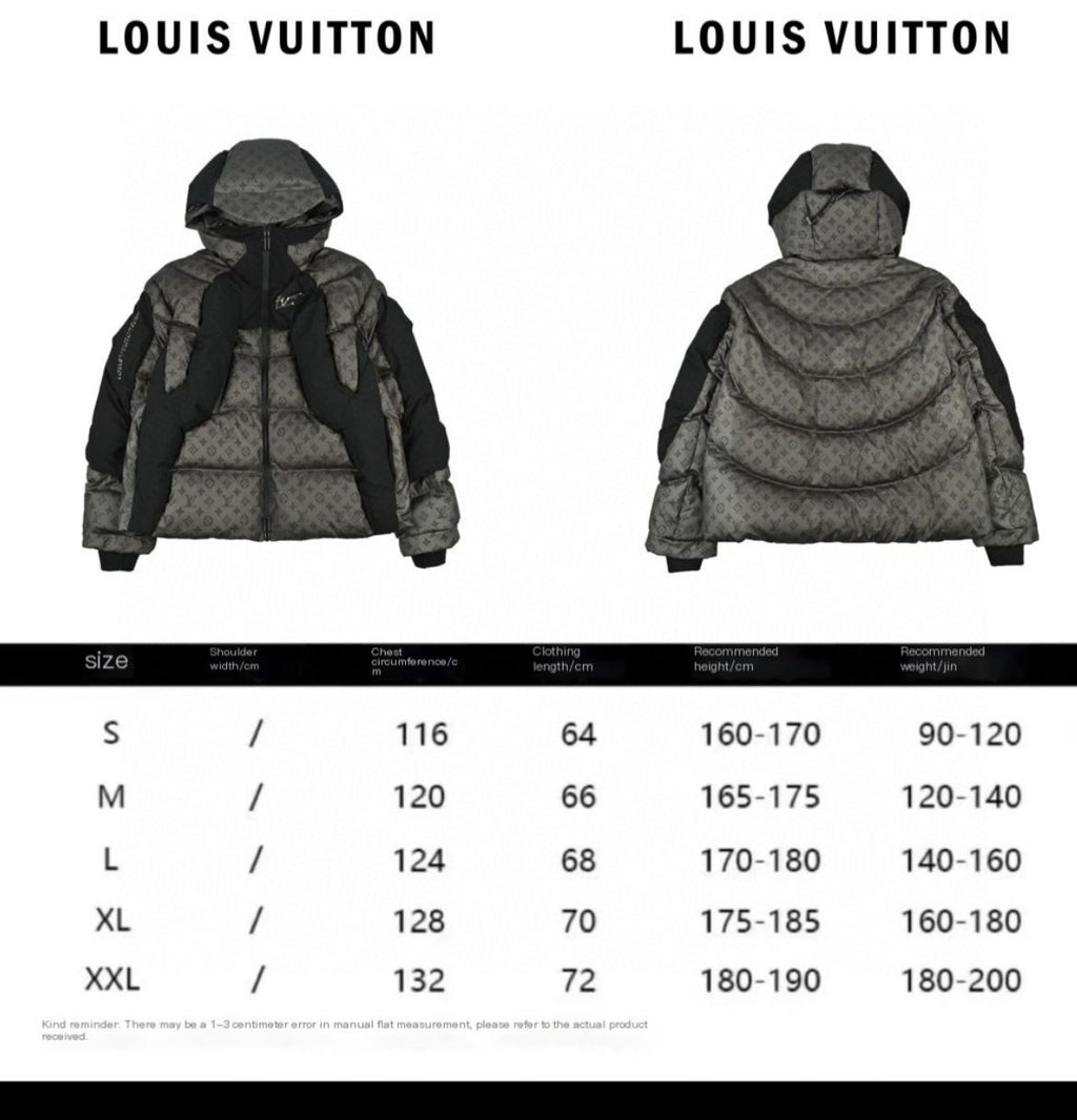 Louis Vuitton 2054 Monogram Puffer Jacket Grey Heat Reactive Hooded Down Coat