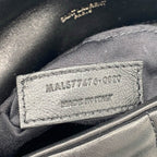 Saint Laurent Lou Small Puffer Lambskin Flap-top Hardware Bhw Black Leather Shoulder Bag