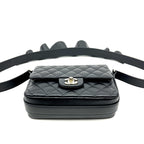 CHANEL Calfskin Quilted Bolero De Chanel Flap Bag Black