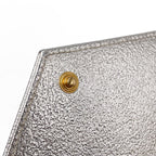Saint Laurent Monogram Envelope Chain Wallet Metallic Silver Calfskin Leather Shoulder Bag