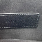 Saint Laurent Monogram Envelope Chain Wallet Metallic Silver Calfskin Leather Shoulder Bag