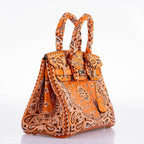 Jay Ahr Vintage 2013 Hermes Birkin 30 Orange Epsom Bandana Embroidery "Rio de Janeiro"
