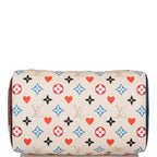 Louis Vuitton White Game On Speedy Bandouliere 25