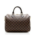 Louis Vuitton Damier Ebene Speedy Bandouliere 30 Satchel (SHF-18286)