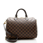 Louis Vuitton Damier Ebene Speedy Bandouliere 30 Satchel (SHF-18286)
