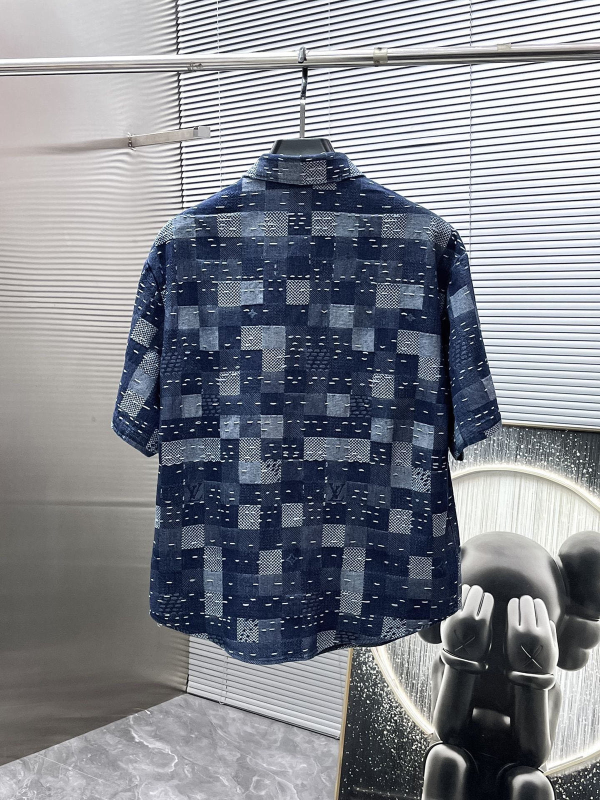 Louis Vuitton LV Damier Patchwork Denim Set - Short-Sleeved Button-Down Shirt & Shorts Co-ord Set