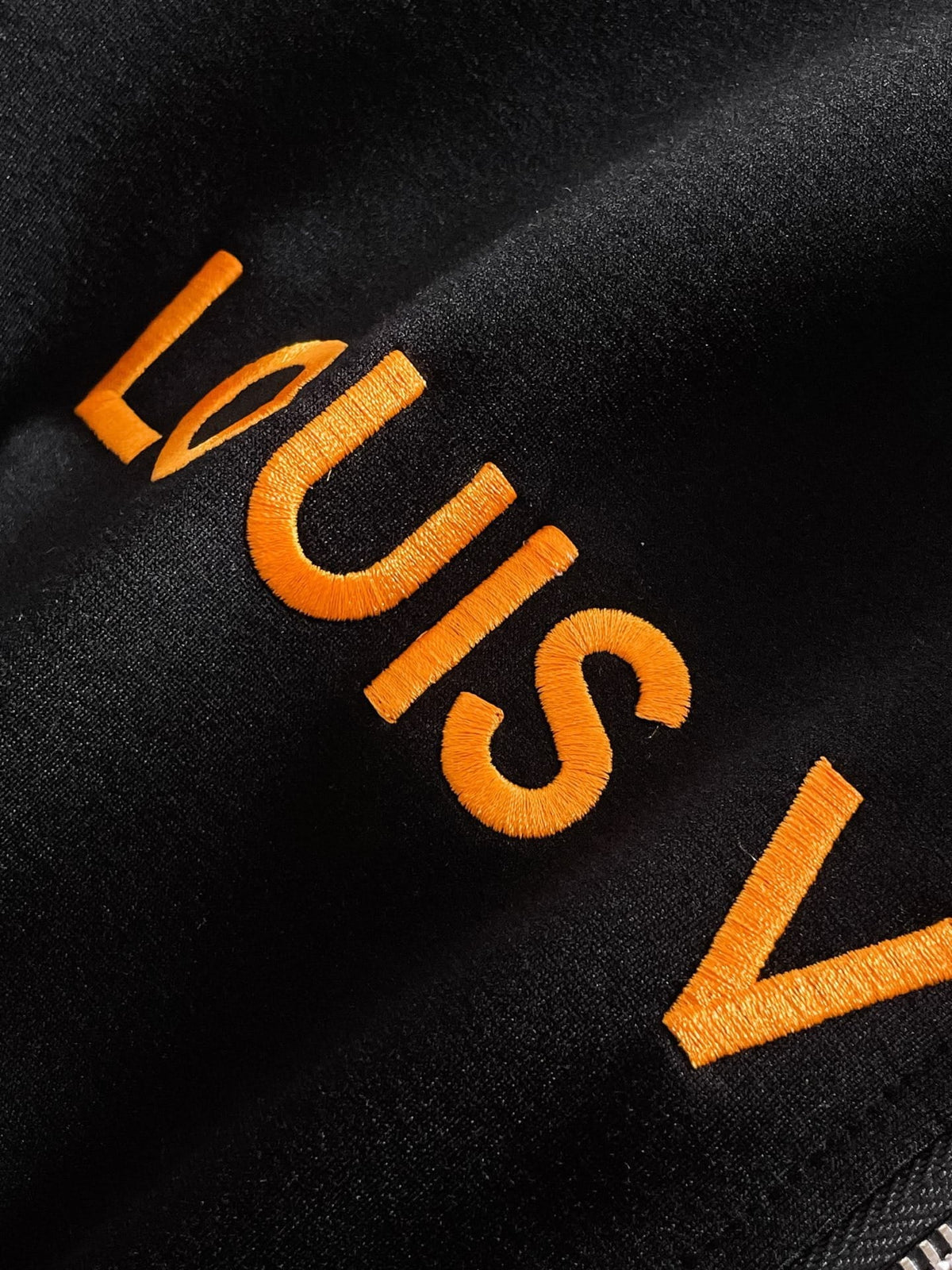 Louis Vuitton LV Embroidered Logo Tracksuit - Black & Yellow Technical Knit Jacket and Pants Set
