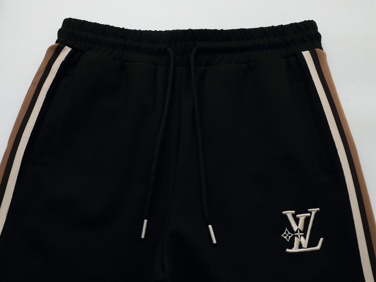 Louis Vuitton LV Embroidered Side Stripe Tracksuit Black Technical Jersey