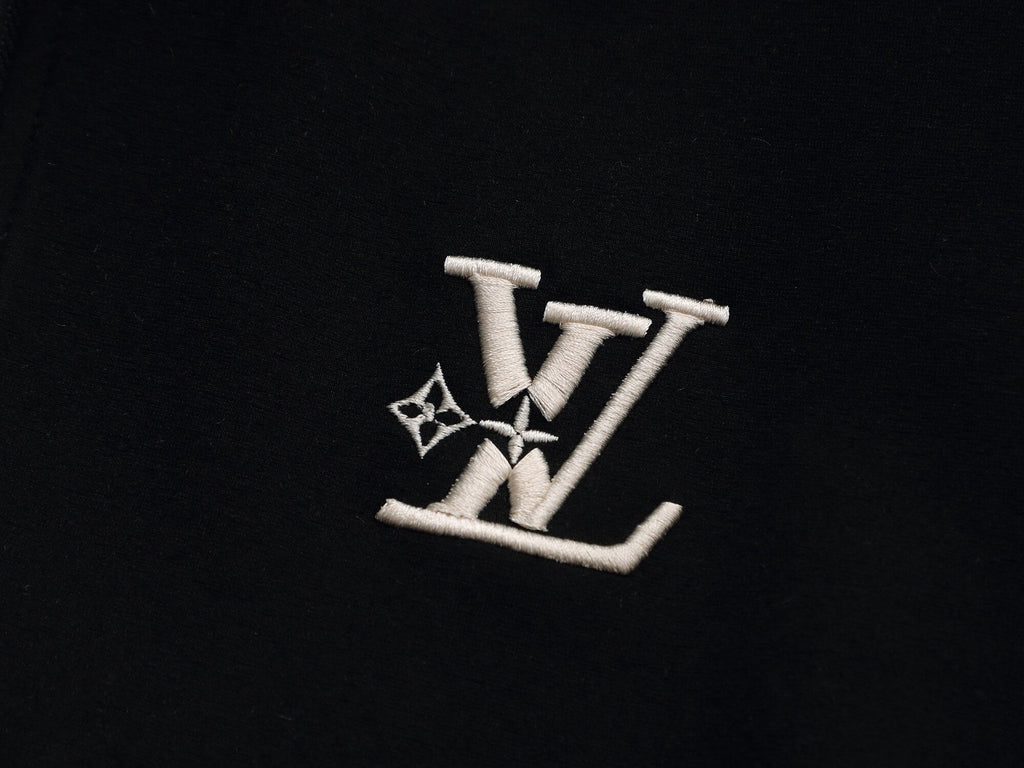Louis Vuitton LV Embroidered Side Stripe Tracksuit Black Technical Jersey