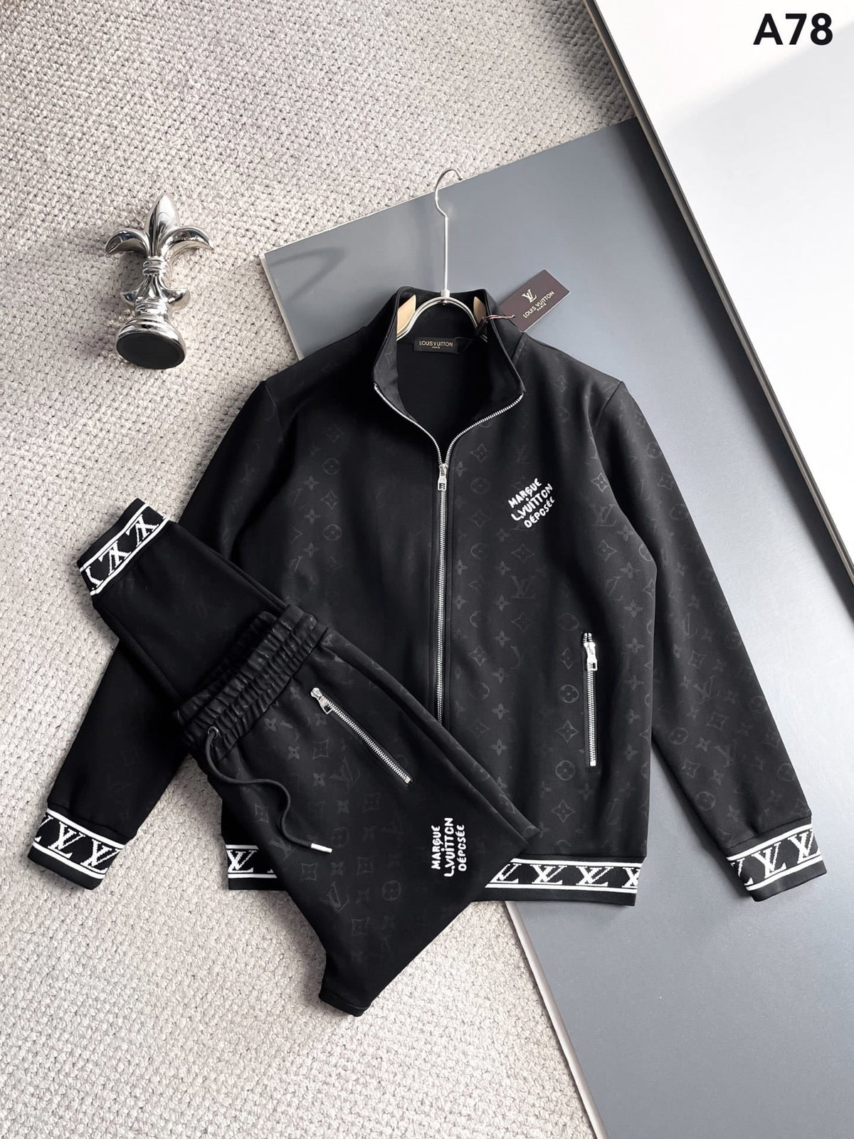 Louis Vuitton LV "Marque L.Vuitton Déposée" Monogram Tracksuit Set