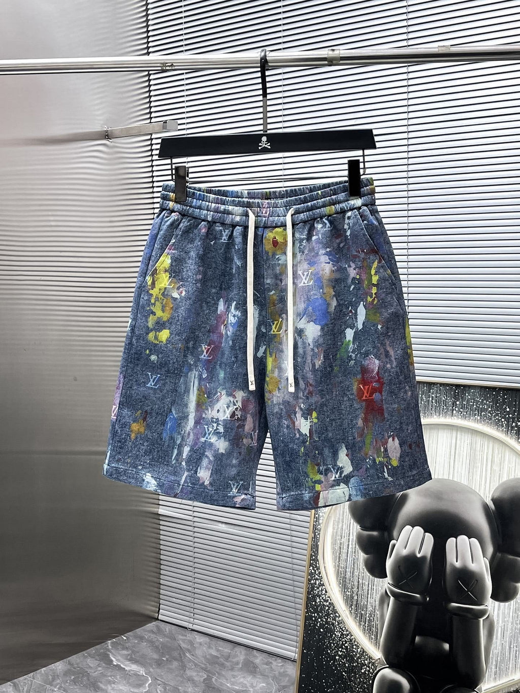 Louis Vuitton LV Monogram Paint Splatter Indigo Blue Denim Co-ord Set
