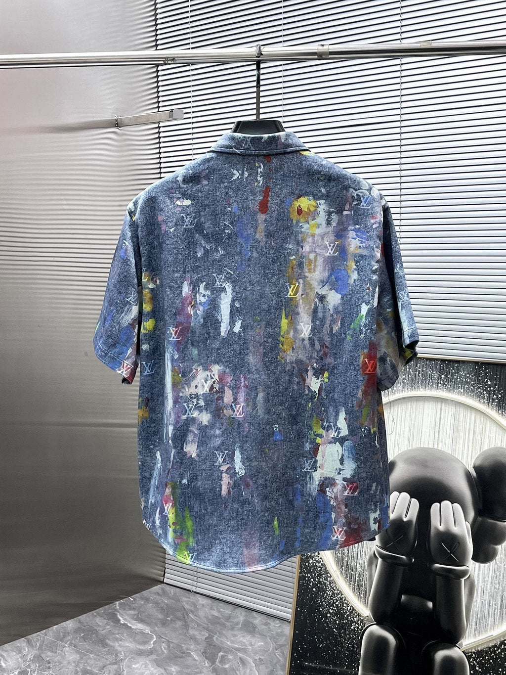 Louis Vuitton LV Monogram Paint Splatter Indigo Blue Denim Co-ord Set