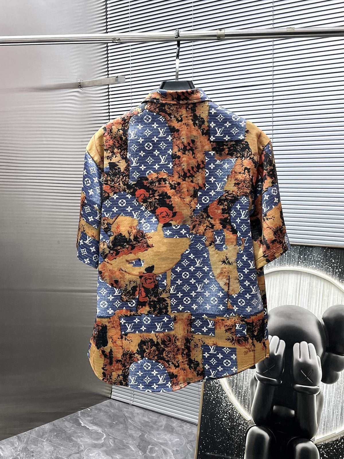 Louis Vuitton LV Monogram Tapestry Denim Short-Sleeved Shirt & Shorts Set