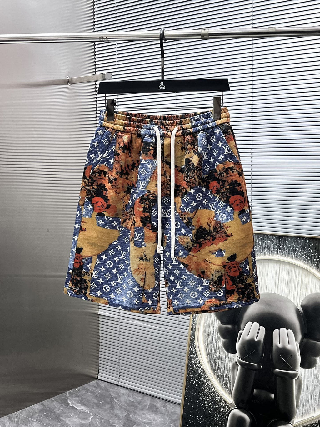 Louis Vuitton LV Monogram Tapestry Denim Short-Sleeved Shirt & Shorts Set