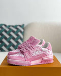 Louis Vuitton LV Denim Pink Trainer Sneaker