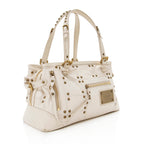 Louis Vuitton Leather Limited Edition Riveting Satchel (SHF-15156)