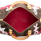 Louis Vuitton Limited Edition Monogram Canvas Chain Flower Speedy 30 Satchel (SHF-18397)