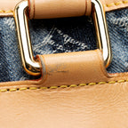 Louis Vuitton Limited Edition Monogram Denim Porte Epaule Raye GM Satchel (SHF-18305)