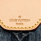 Louis Vuitton Limited Edition Monogram Denim Porte Epaule Raye GM Satchel (SHF-18305)