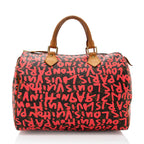 Louis Vuitton Limited Edition Monogram Graffiti Speedy 30 Satchel (SHF-18313)