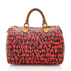 Louis Vuitton Limited Edition Monogram Graffiti Speedy 30 Satchel (SHF-18313)