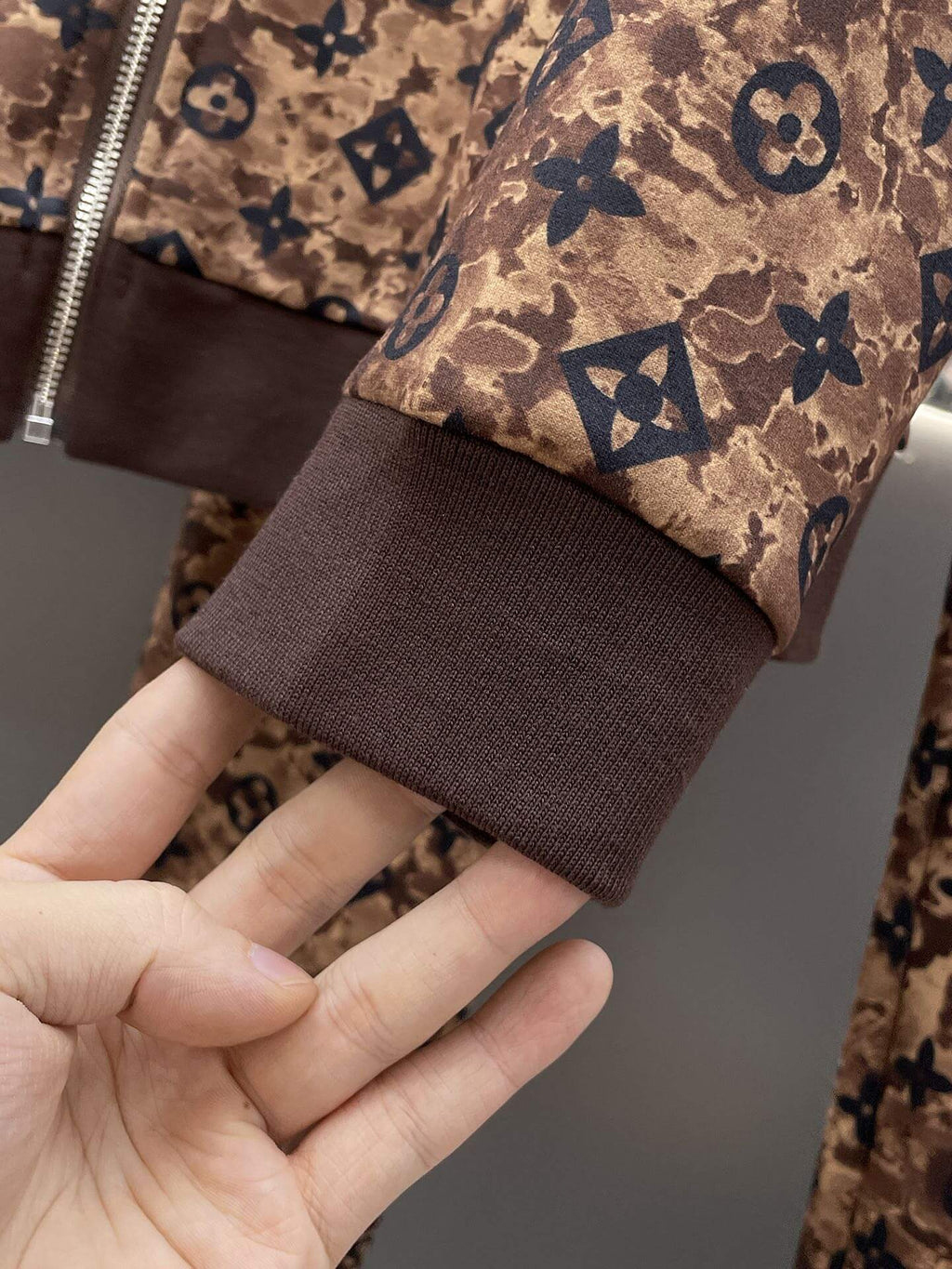 Louis Vuitton Monogram Bleached Effect Tracksuit Brown