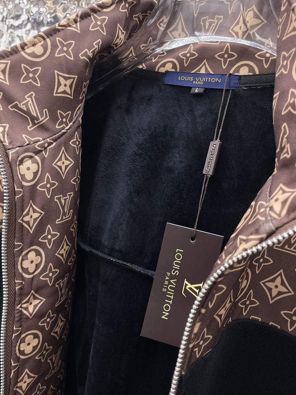 Louis Vuitton Monogram Block Technical Jersey Tracksuit Black