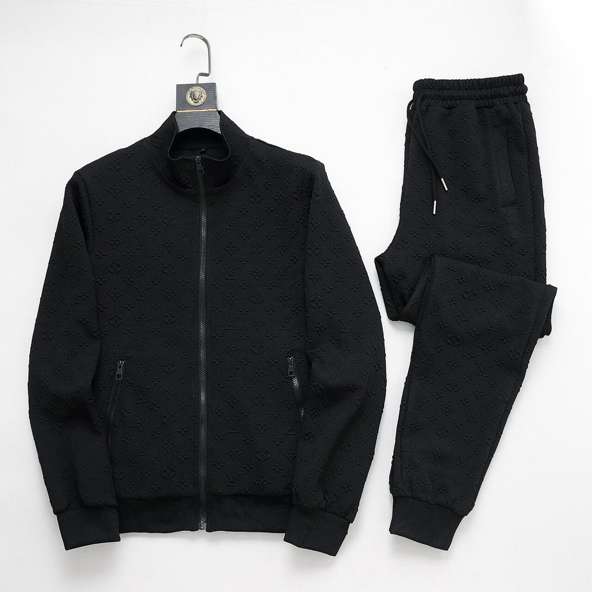 Louis Vuitton Monogram Embossed Technical Tracksuit Black